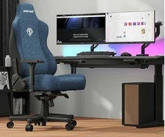 AndaSeat Kaiser 3E XL šviesiai mėlyna audinio žaidimų kėdė