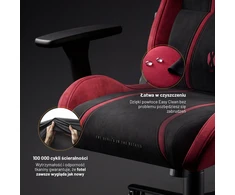 Diablo Chairs Diablo X-One 2.0 King Size Bloody Mary materiałowy juodai-raudonas