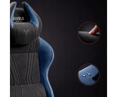 Fotel Diablo Chairs Žaidimų kėdė materiałowy juoda-mėlyna Diablo X-Horn 2.0 Night Mėlyna Normal