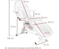 Activeshop Kosmetologinis krėslas BASIC Baltas