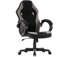 Žaidimų kėdė SENSE7 Prizm medžiaginė, juoda ir pilka