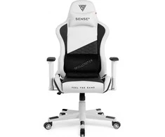 SENSE7 Spellcaster medžiaginė žaidimų kėdė Senshi Edition XL, baltos spalvos