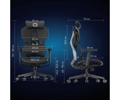 Fotel Sihoo Žaidimų kėdė X5C Mesh Juodas