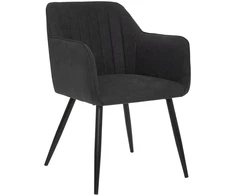 Fotelis Atmosphera VELŪRO FOTOTELIS, elegantiškas, patogus, juodas VELŪRO aksominis KĖDĖ, juodas