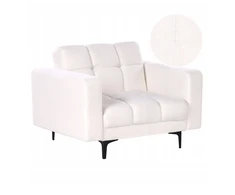 Fotelis Beliani Fotel ALNES Boucle baltas