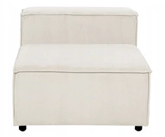 Sofa Beliani 1-vietis modulis ARDAL, kreminė balta, velvetas