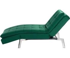Sofa Beliani Šezlongas LOIRET smaragdinio aksomo