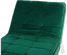 Sofa Beliani Šezlongas LOIRET smaragdinio aksomo