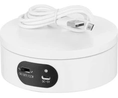 Freepower „FreePower“ 360° pasukamas stacionarus padėklas, 12 x 4,5 cm, baltas, be sukimosi greičio reguliavimo