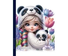 Fresh Užrašų knygelė 143x200 64K tinklelis Mergaitė ir panda