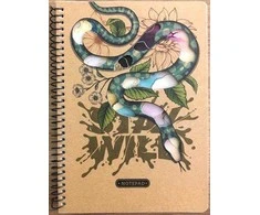 Fresh Spiralinis sąsiuvinis A5/80K kraft tinklelis Snake