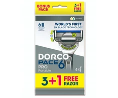 Friendly Organic DORCO Pace Pro 6 Vienkartinė skustuvė 6 ašmenys 1 pakuotė - 4 vnt.