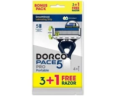 Friendly Organic DORCO Pace vienkartinis skustuvas 5 peiliukai 3+1