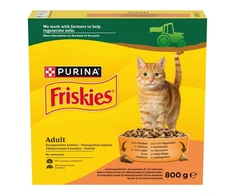 Friskies Kačių maistas su vištiena ir daržovėmis 800g