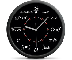 Froster Matematikos sieninis laikrodis su uždaviniais, protui, juodas