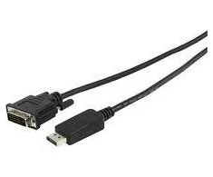 Kabelis Fujitsu DisplayPort - DVI-D 0.4m juoda (S26391-F6055-L270)