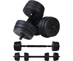 „Funfit 4258“ bituminiai hanteliai, 2 x 10 kg, juodi