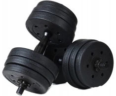 „Funfit“ hanteliai 4255 bituminiai 2 x 10 kg