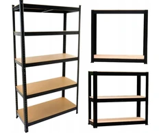 Funfit Metalinė sandėliavimo lentyna 180x90x40 cm juoda
