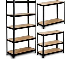 Funfit Metalinė laikymo lentyna 150x75x30 cm JUODA