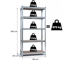 Funfit METALINĖ LAIKYMO LENTYNA 180x90x40cm STIPRI 1000KG