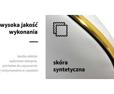 Activeshop Kosmetologinė meistro kėdutė Gabbiano Q-4599G Gold Baltas
