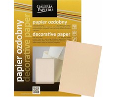 Galeria Papieru Dekoratyvinis popierius LAID A4 kreminis 110g 50lap