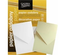 Galeria Papieru Dekoratyvinis popierius NATTE A4 baltas 120g 50lap