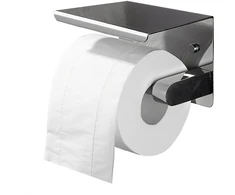 Galicja Laikiklis na papier toaletowy su półką chrom sidabrinė do łazienki toalety wc