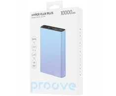 Galingas kelioninis išorinis akumuliatorius 2in1 10000mah 22.5w USB USB-A + USB-C Type-C Proove / Pbf122120009 / Hyper Flux Plus / Mėlynas