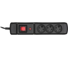 Galios juosta Activejet Combo viršįtampių 3 lizdai 1,5 m juoda