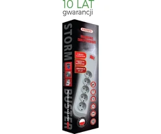 Galios juosta Elgotech PSF3 viršįtampio 5 lizdai 1,5 m baltos (PSF3-501)