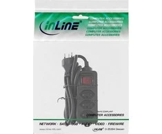 Galios juosta InLine ® Lizdo juosta ŠVEICARIJA, 3-way, su jungikliu, 1.5m, juoda