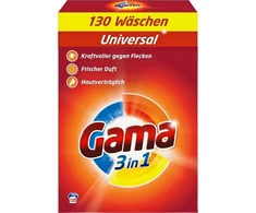 GAMA Skalbimo milteliai GAMA 3in1 universalus 130 prania 7,8kg