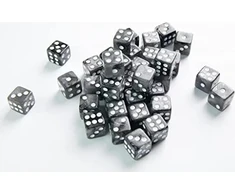 Gamegenic Gamegenic: Galaxy Series – D6 kauliukų rinkinys (12 mm) – Mėnulis