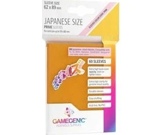 Gamegenic : Japoniško dydžio Prime Sleeves (62x89 mm) 60 vnt., Oranžinė