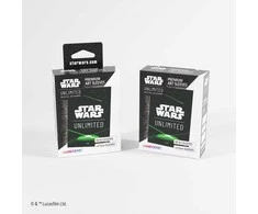 Gamegenic: „Star Wars Unlimited“ kortų žaidimas – aukščiausios kokybės piešinių įmautės – žalia kortų nugara