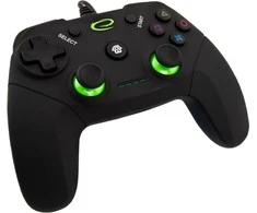 Gamepad Esperanza Vanquisher EGG110K (PC, PS3, juodos spalvos, žalias color)