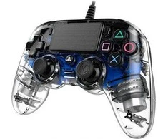 NACON PS4OFCPADCLBLUE žaidimų valdiklis Žaidimų pultelis PlayStation 4 Analoginis / skaitmeninis Mėlyna, Permatomas