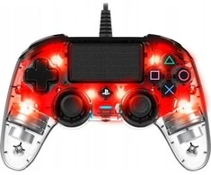 NACON PS4OFCPADCLRED žaidimų valdiklis Žaidimų pultelis PlayStation 4 Analoginis / skaitmeninis Raudona, Permatomas