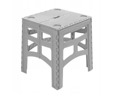 Garden4You Sulankstomas lauko stalas M, apkrova iki 80 kg, Timo 46,5x44,5x55 cm, pilkas (0610656130)