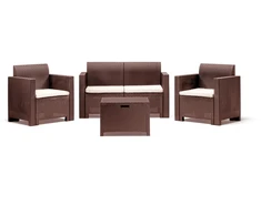 Lauko baldų komplektas Gardena Bica Sodo baldų komplektas Set Nebraska 2 ruda
