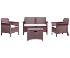 Lauko baldų komplektas Gardena Salon Resina Venezia 4pcs Marron
