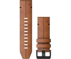 Išmaniojo laikrodžio Garmin greitai atsegamas, odinis dirželis, Rudos spalvos, 26mm