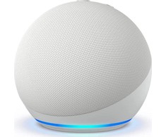 Amazon Echo Dot (5. Gen) nešiojama išmanioji kolonėlė, Baltos spalvos