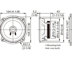 Garsiakalbis automobilinis Kenwood (KFC-S1057)