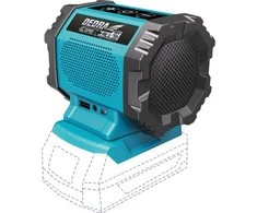 Dedra Akumuliatorinis garsiakalbis bluetooth USB lizdas 18V