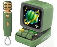 Divoom Ditoo Mic Žalias – BT garsiakalbis su karaoke mikrofonu