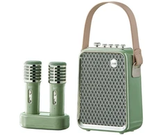 Garsiakalbis Divoom SongBird-HQ2 žalias - Nešiojama kolonėlė Bluetooth su mikrofonami (6958444604213)