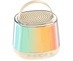 Garsiakalbis Xrec Karaoke Bluetooth RGB LED rinkinys 2 belaidžiai mikrofonai 5 W USB-C / K29 / Smėlio spalvos (SB12279)